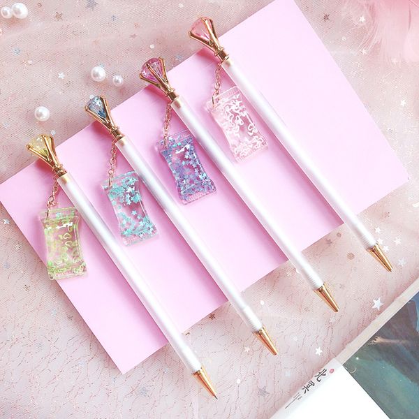 

automatic pencil activity pencils diamond candy pendant writing tool fresh cute stationery student supplies, Blue;orange