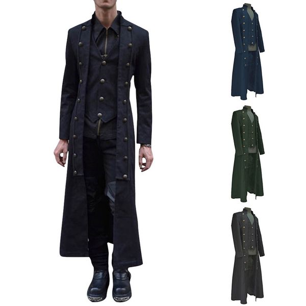 

mens medieval jacket pirate costume tailcoat renaissance steampunk gothic victorian tuxedo halloween coats, Black;brown