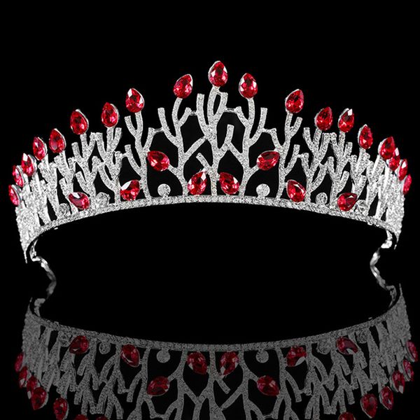 

baroque head queen bride crystal crown bride wedding fashion headdress jewelry wedding accessories, Golden;white