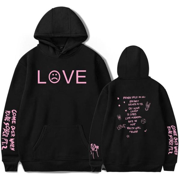 

lil peep толстовка мужчины женщины кофты с длинным рукавом пуловер мальчик девочки плакса женщины толстовки толстовки крупногабаритные, Black
