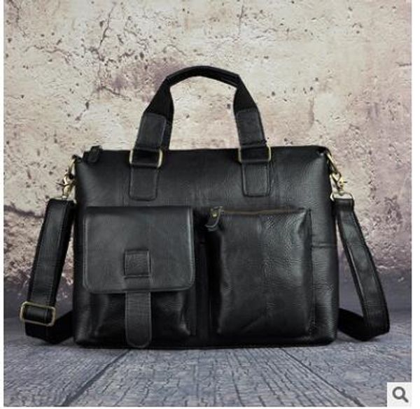 

wholesale- mens genuine leather antique style briefcases business 16" lapcases attache messenger bags tote b260