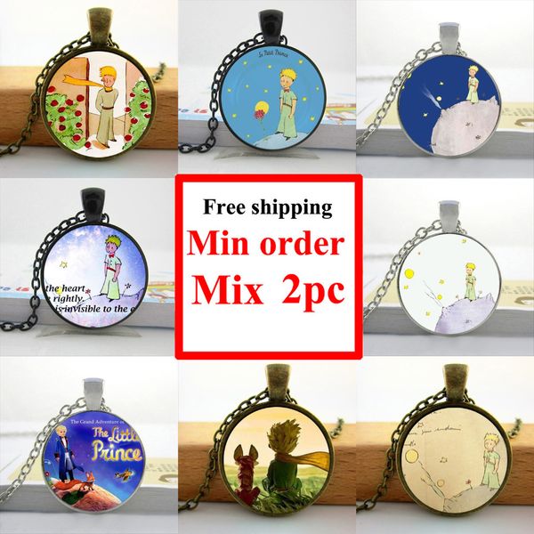 

new the little prince pendant the little prince jewelry gifts for children glass dome necklace hz1, Silver
