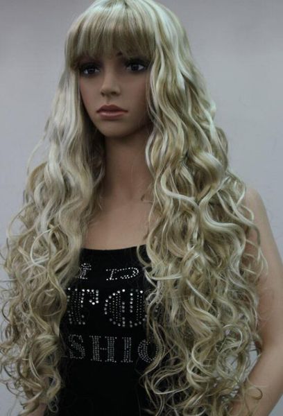 Wig Hot Heat Resistant Party Hair Excellent Light Blonde Mixed