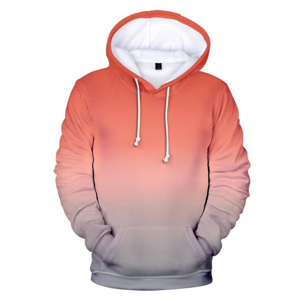 

new harajuku big front pocket hoodie gradient color loose casual sweatshirt men and women sportswear, Black