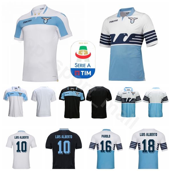

men lazio soccer 17 immobile jersey 10 luis alberto 11 correa 21 sergej 16 parolo 6 lucas 20 caicedo football shirt kits uniform, Black;yellow