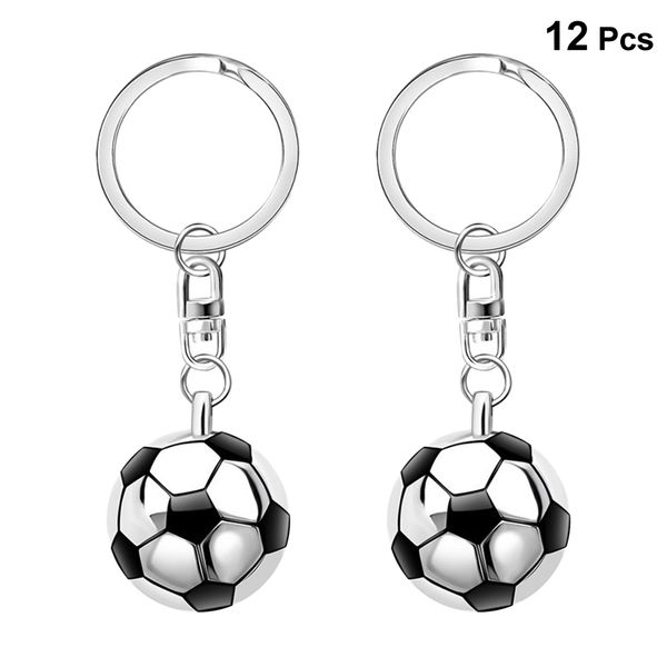 

12pcs football key chain handbag decor phone pendant key pendant for men women, Silver