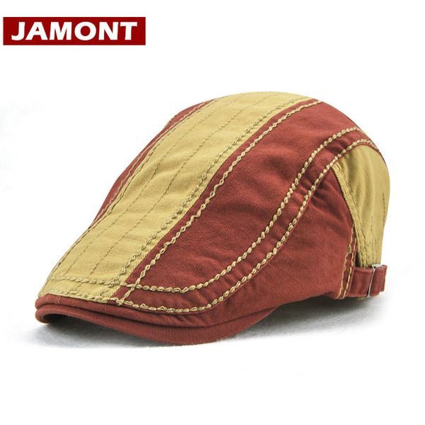 

jamont]fashion beret hat casquette cap cotton hats for men and women visors sun hat gorras planas flat cap casual french, Blue;gray
