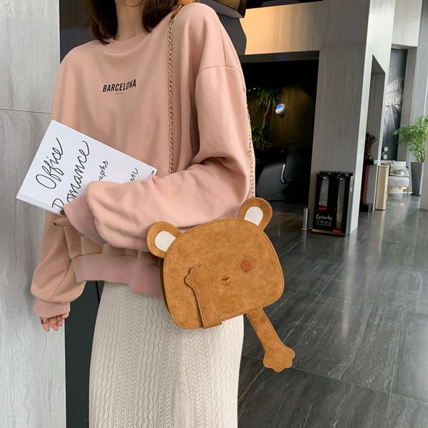 

laamei cute bear crossbody bags women 2020 new small handbags girls canvas zipper phone bag borsa da lovely shoulder bags