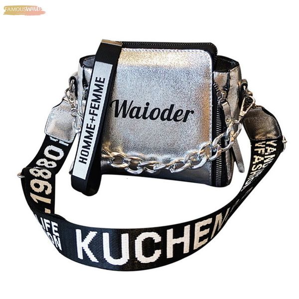 

summer women letter shoulder bags female handbag pu messenger bags for nylon lady exquisite crossbody bucket bag