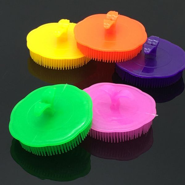 

head massager adults plastic scalp massager brush hair washing comb body brush tools handhel soft glue brush