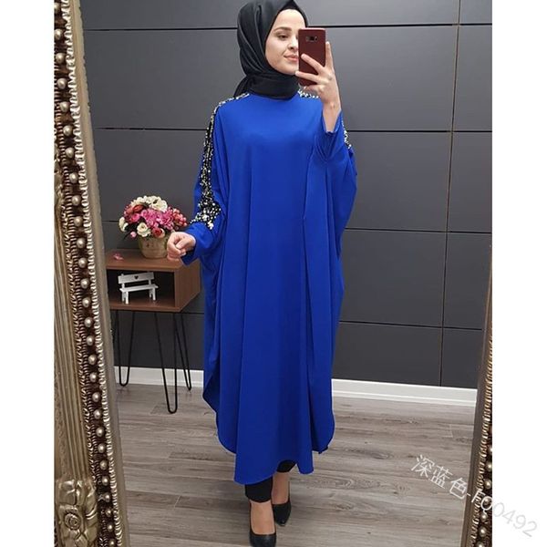 

muslim arabic islamic dubai kaftan dress moroccan kaftan middle eastern morocco ramadan abaya plus size solid vestidos, Red