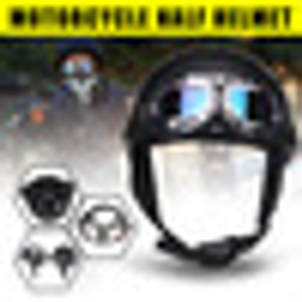 

мотоцикл half helmet open face для велосипеда каски с goggles visor касками для scooter велосипедного touring vintage шлет unisex