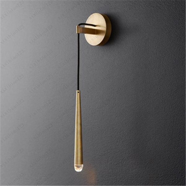 

led wall lamp creative parlor bedroom bedside retro brass l cafe clothes shop aisle wall light nordic minimalist gold ing
