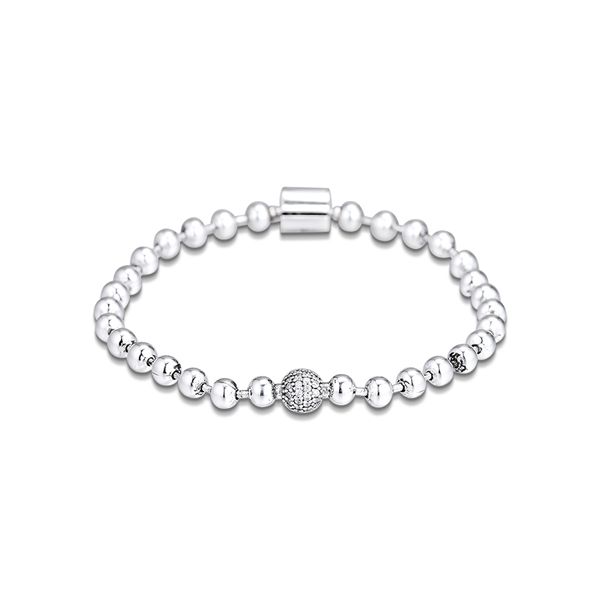 

ckk bracelet for women beads & pavÃ© bracelet silver 925 sterling jewelry pulseras mujer men cx200704, Black