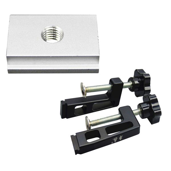 

2pcs heavy duty t слот зажим + 4pcs m6 т-слайдер для т-образный паз для деревообработки