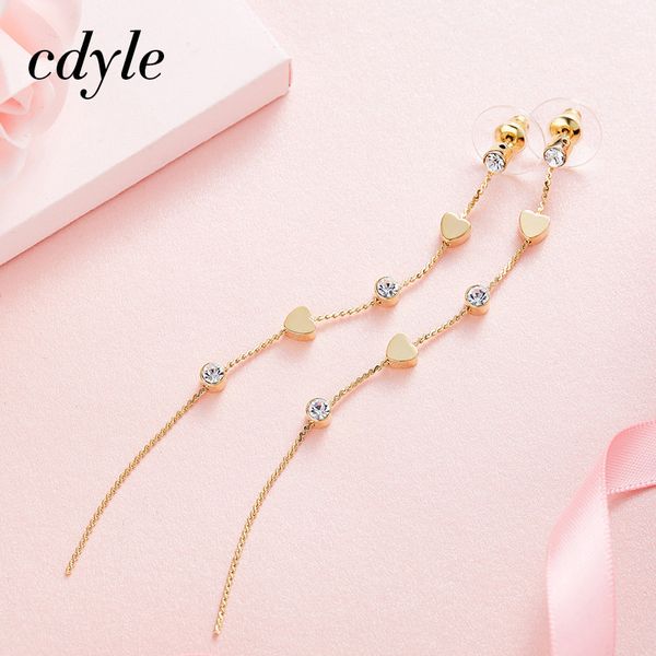 

fashion-european and american personality small fresh tassel earrings female aesthetic joker rose gold love earrings, Silver