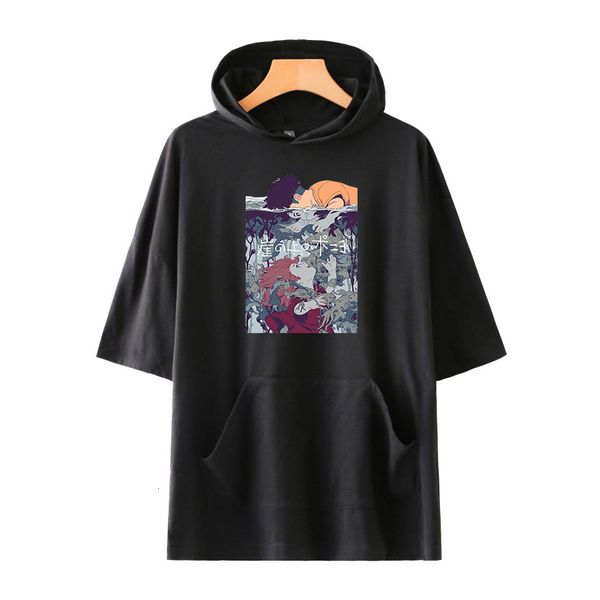 

cliff steep 2019 upper of goldfish woman ponyo zong jie leisure time wild joker men and women belt cap short sleeve shirt t shirts, Gray;blue