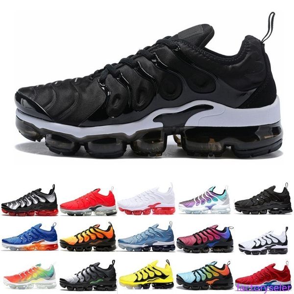 

tn plus men women running shoes rainbow grape black white wolf grey hyper blue 2019 brand designer shoes sport sneakers size 36-45