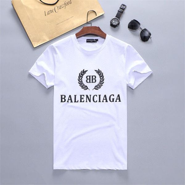 

2020 new embroidery designer men's t-shirt casual street youth men's fashion street loose sports couple eu size retro t-shirt, White;black