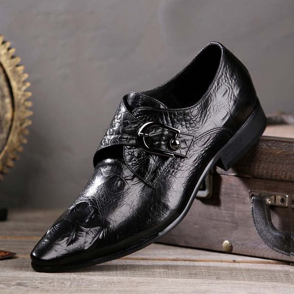 

cosidram genuine leather spring autumn dress business shoes for men men formal shoes pointed toe oxfords rmc-005, Black
