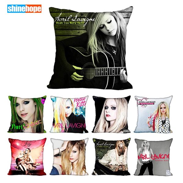 

avril lavigne pillowcase for living room pillow cover 45x45cm,40x40cm(one sides) pillow case modern home decorative