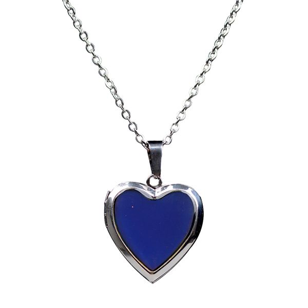 

сердце настроение gem фоторамка изменение цвета emotion feeling ожерелье, Silver