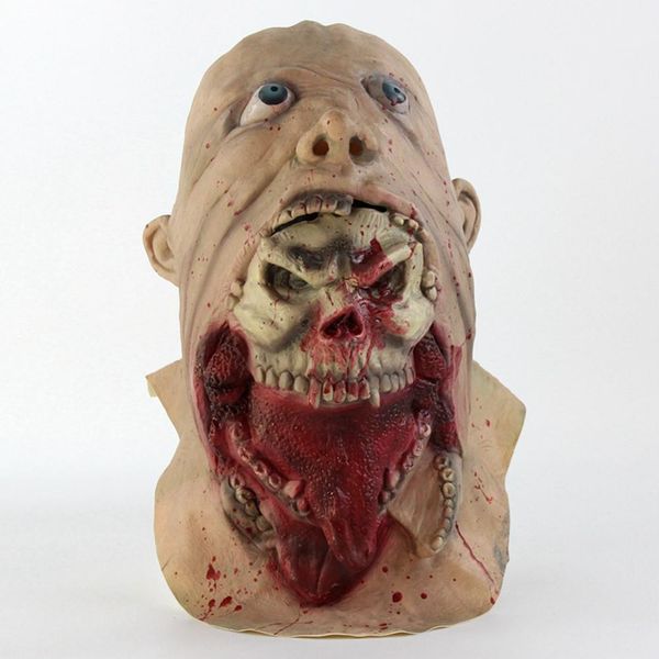 

halloween mask funny scary devil zombie dress up props latex horror face mask horror grimace nun full ghost face shape q3