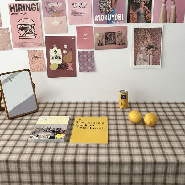 

table cloth black white checkered tablecloth home bedroom deskdecoration dustproof waterproof antifouling korean picnic background