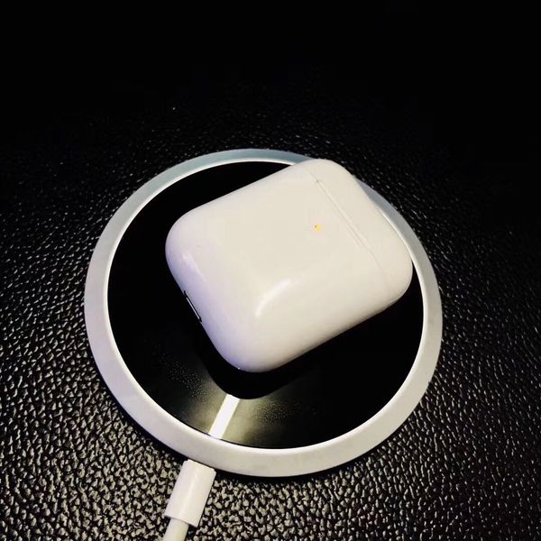 

2019 2nd generation in ear wirele charging with bluetooth earphone matte hinge h1 earbud pk airpod 2 w1 chip uper copy animation