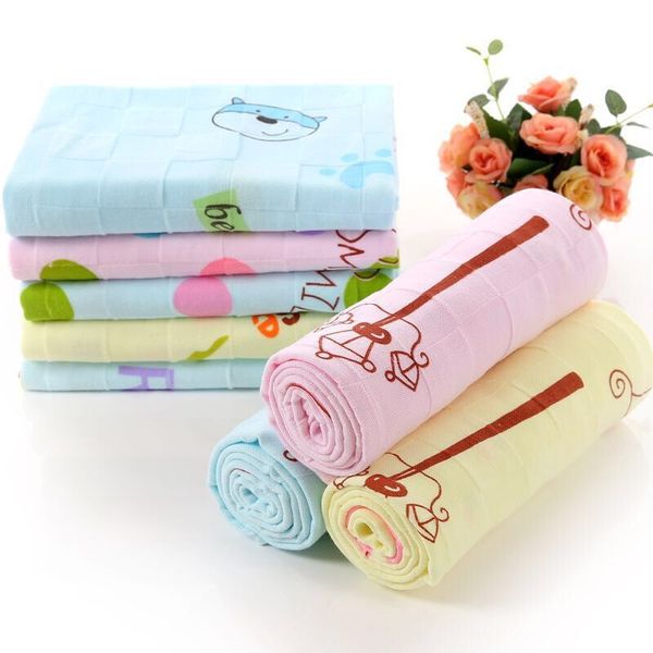 

100% cotton large square towel cartoon pictures double gauze printing children infant baby quilt blanket child baby towel 95 * 95 cm