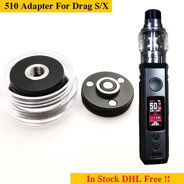 

New Derlin 510 Adapter for VOOPOO Drag X 80W Drag S 60W Pod Kit with 510 Thread Atomizer Electronic Cigarette DHL Free Shipping