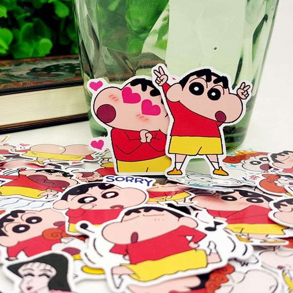 

40pcs crayon shin-chan cute style p album scrapbook waterproof decoration stickers diy handmade gift scrapbooking sticker