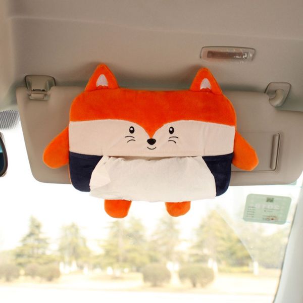 

2019 car cartoon animal auto tissue box haning pumping bag car seat tissue holder storage box new