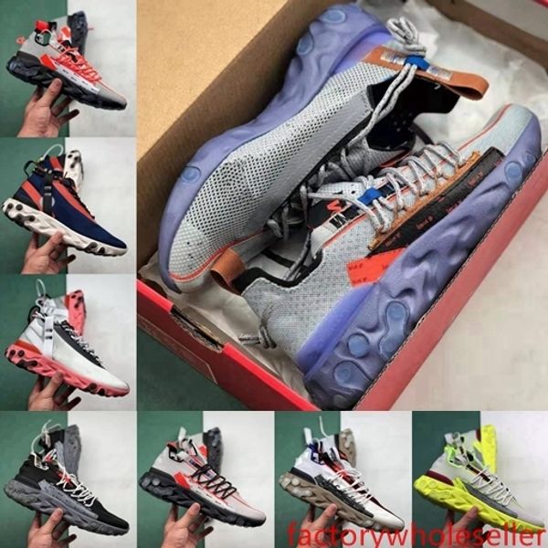

2019 react runner mid lw wr ispa running shoes for men women royal blue black white orange purple sports trainers sneakers des chaussures