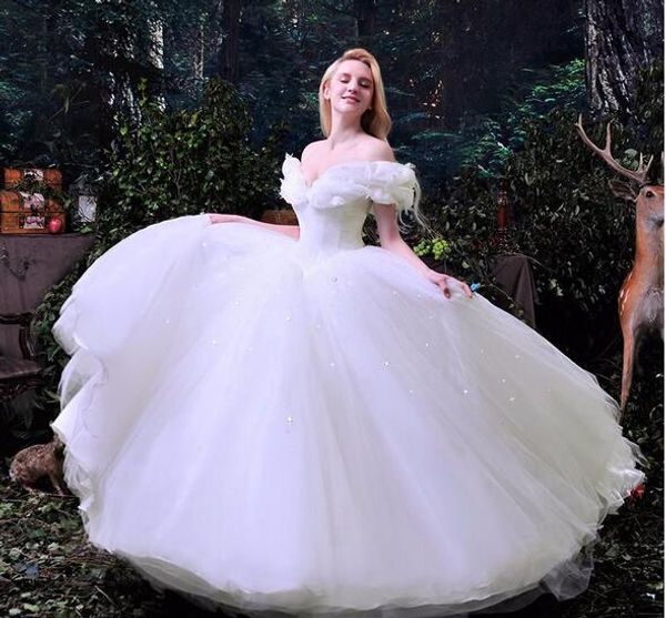 

white cinderella ball gown wedding dresses long off the shoulder draped sequins wedding gowns ball gowns bridal dress long 2019
