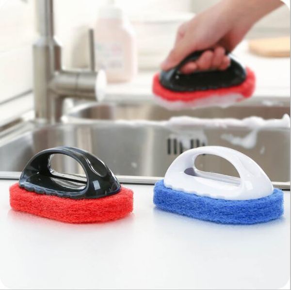 

patented product handle powerful decontamination sponge hard bottom cleaning brush counterbathroom bathtub floor tile brush