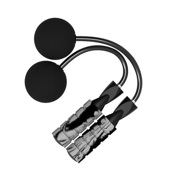 

1pair adjustable length training indoor outdoor fitness beginner jump rope speed ropeless weight loss rubber handle skipping gym