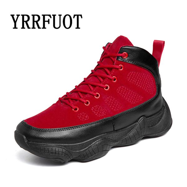 

men casual shoes height increasing fashion sneakers comfortable man shoes lace-up non-slip trend walking, Black