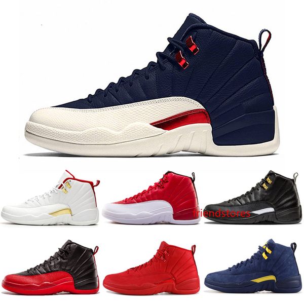 

discount 12 12s men basketball shoes fiba game royal reverse taxi dark grey gym red wings the master mens trainers sports sneakers 7-13