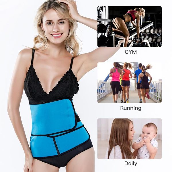 

body control slimmer sports slimming clothes women neoprene corset with zipper s-xxxl waist trainer belt sweat bodysuit, Black;gray