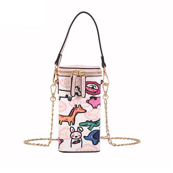 

round handbag women cut bag chain shoulder creative ladies mini mobile phone bag