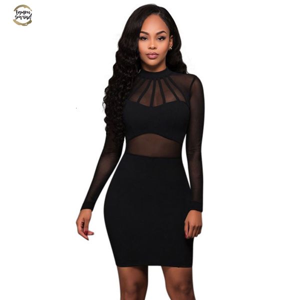 

new arrival womens autumn winter long sleeve bodycon bandage club vestido de festa black khaki short lace dress, Black;gray