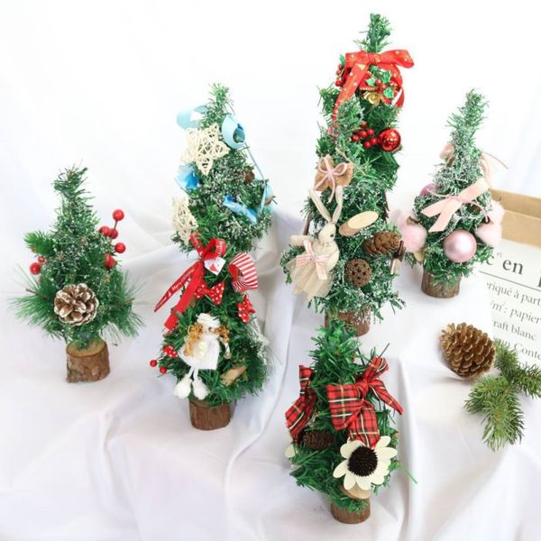 

2018 new christmas tree decoration holiday home mini artificial trees christmas decorations for home xmas gift