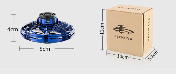 

original flynova ufo spinners most hand flying spinner mini led drone saucer lights spinning toys decompression children gift 100% authentic