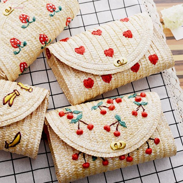 

women summer mini straw beach tote messenger crossbody shoulder bag handbag