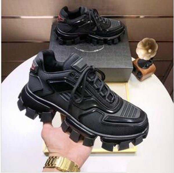 

men women casual shoes lates p cloudbust thunder lace up sneakers 19fw capsule series color matching mens platform luxury sneakers x03, Black