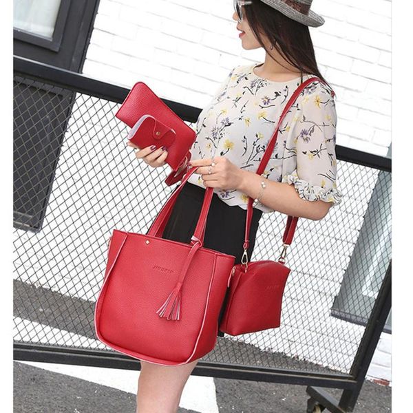 

женщины четыре комплекта сумочка наплечные сумки четыре штуки сумка crossbody кошелек сумки#p30
