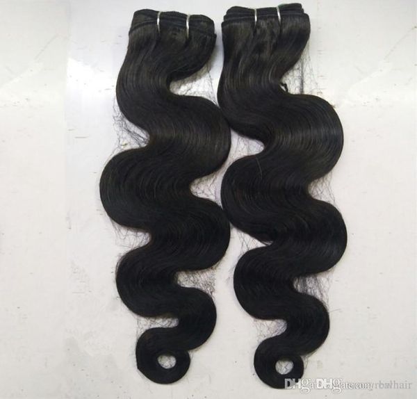 

indian virgin human hair weave 3 bundles body wave hair weaves 95-100 g 3pieces one set body weave natural black color