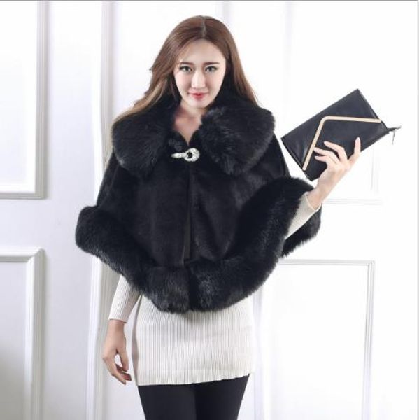 

fluffy 2019 winter women's faux fur jacket artificial fur overcoat fluffy coat femme plus size fake outwear q1007, Black