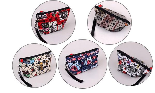 

lightweight, stylish and comfortable geometric folding rhombic new ladies cosmetic bag travel change laundry storage bag